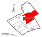 Map of Penn Forest Township, Carbon County, Pennsylvania Highlighted